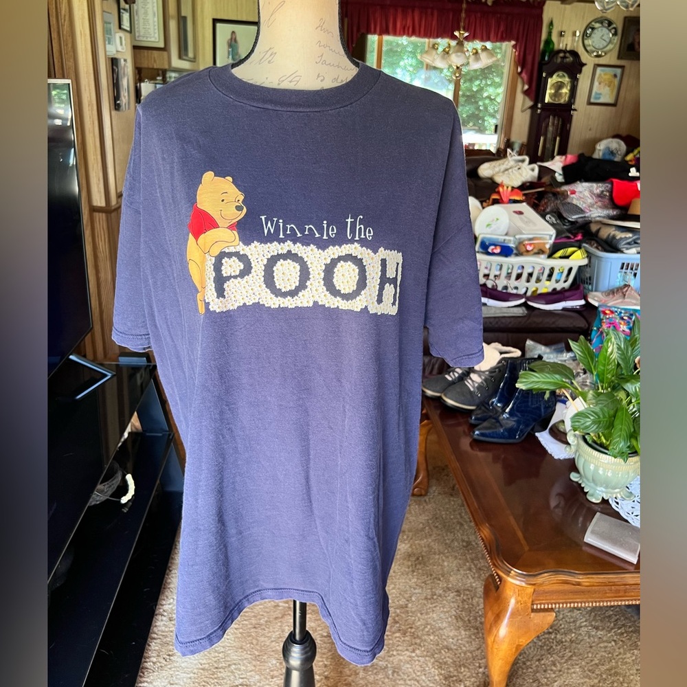 Vintage Winnie The Pooh Leaning On Name T-Shirt made in the USA.